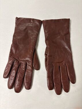Fownes Brothers Classic Brown Leather Gloves Cashmere Lining size 7